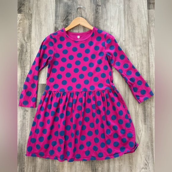 TEA COLLECTION Dotted Skirted Dress - Magenta size 14 - Picture 1 of 4